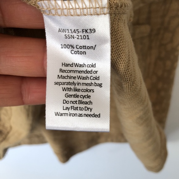 ATM Anthony Thomas Melillo Tan Crew Neck Short Sleeves Top Tee Shirt Siz… - Picture 6 of 7